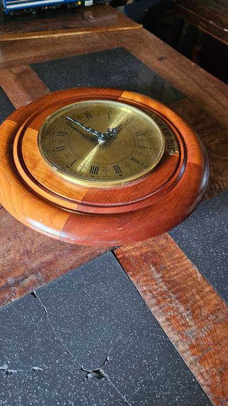 Large Wall Mount Cherrywood Clock