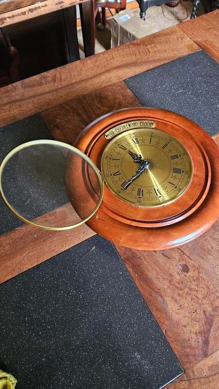 Large Wall Mount Cherrywood Clock