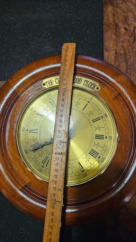 Large Wall Mount Cherrywood Clock