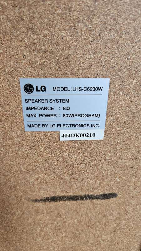 LG Extreme Bass Sound Model LHS-C6230W Speaker