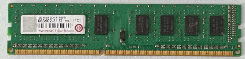 2GB DDR3-1333 PC3-10600 RAM (Samsung, Transcend, Kingston, Micron)