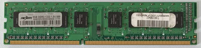 2GB DDR3-1333 PC3-10600 RAM (Samsung, Transcend, Kingston, Micron)