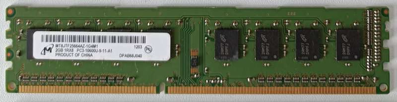 2GB DDR3-1333 PC3-10600 RAM (Samsung, Transcend, Kingston, Micron)