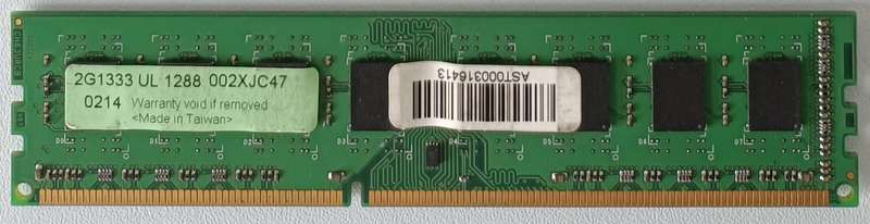 2GB DDR3-1333 PC3-10600 RAM (Samsung, Transcend, Kingston, Micron)