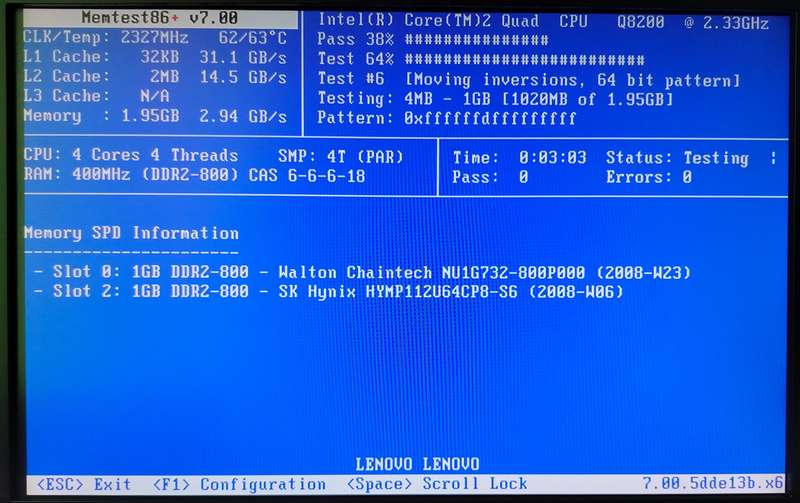 Lenovo ThinkCentre M57 | 2GB RAM | Core2Quad 2.33GHz Q8200 | NO HARD DRIVE | MemTest86+ Pass | As is