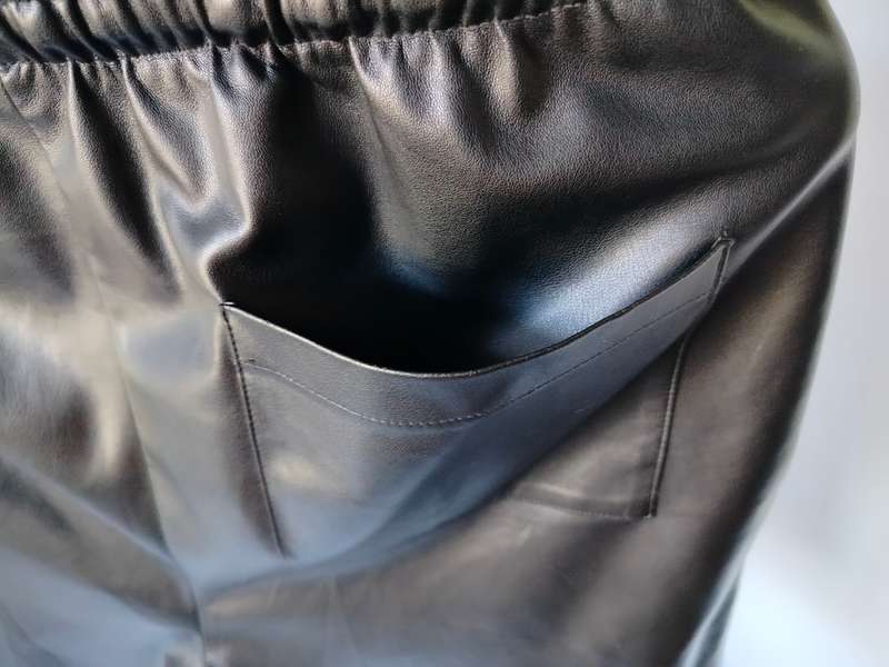 Black Pleather Shorts by Markham in size M | Generously sized | Some cracks and peel in crotch area