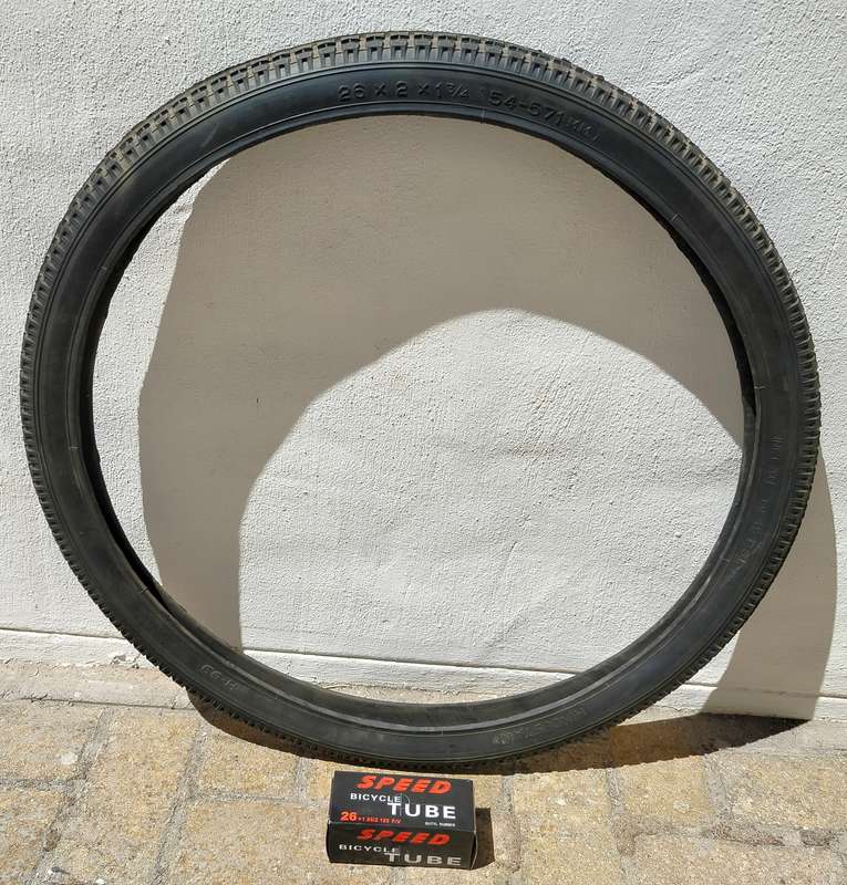 Bicycle tyre and tube | 26x2x1.75 | 54-571 mm | Tyre made by Hindustan and tube by Speed
