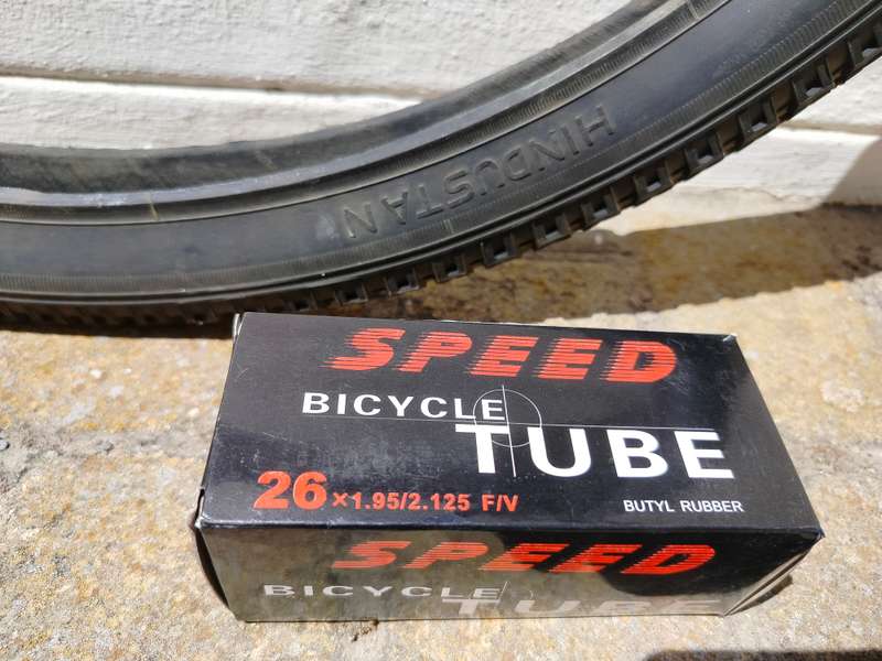 Bicycle tyre and tube | 26x2x1.75 | 54-571 mm | Tyre made by Hindustan and tube by Speed