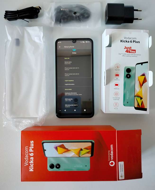 Vodacom Kicka 6 Plus | 2GB+2GB RAM | 32GB Storage | In box like new