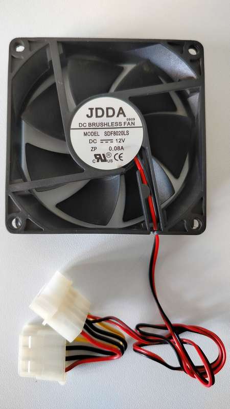 JDDA 80mm fan | 80x20mm 12V 0.08A Molex | SDF8020LS