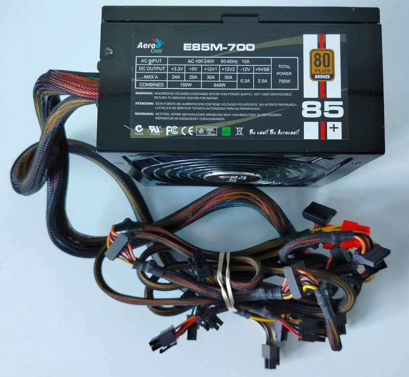 Aero Cool E85M 700watt modular power supply 80plus bronze