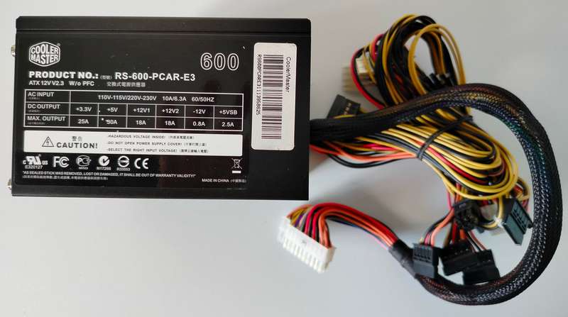 CoolerMaster 600w Power Supply