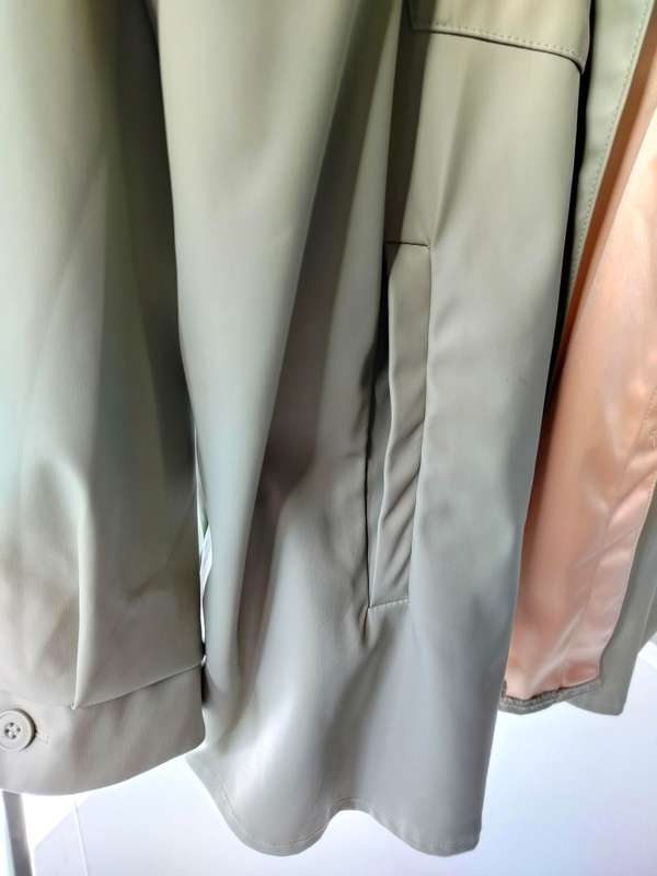Pleather shacket in sage green by RT | Size XXL