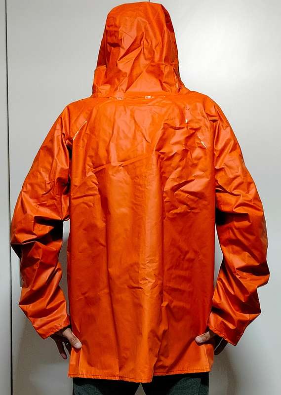 Rain jacket (2XL, Orange) 100% waterproof for fishing, motorcycle riding, garden work, farm work