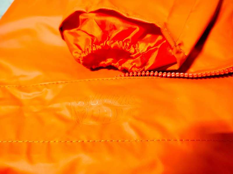 Rain jacket (2XL, Orange) 100% waterproof for fishing, motorcycle riding, garden work, farm work