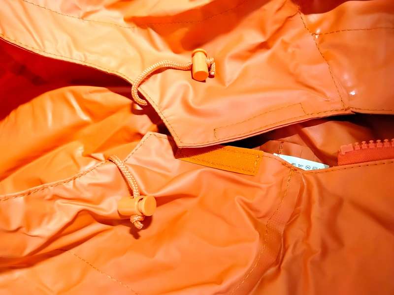 Rain jacket (2XL, Orange) 100% waterproof for fishing, motorcycle riding, garden work, farm work