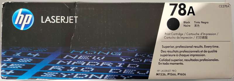 HP 78A Original Black Ink Toner for M1536, P1566, P1606 Printers