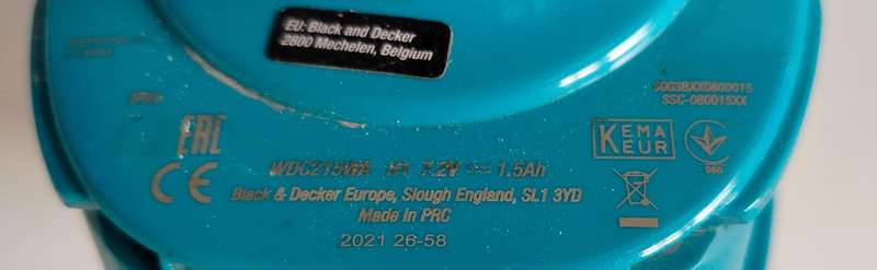 Black&Decker Dustbsuter handheld vacuum cleaner 7.2v