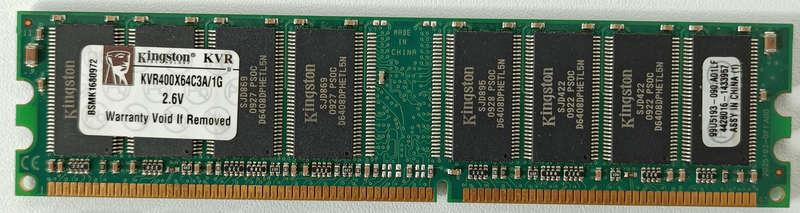 1GB DDR1 DDR400 PC3200 CL3 RAM (Kingston, Samsung, Apacer) - Ultra rare