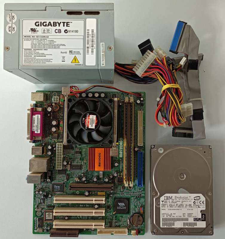Matsonic 478 board | Intel P4 Celeron 2.4GHz | 512MB RAM | 20GB IDE HDD | 320w PSU | Windows XP Pro