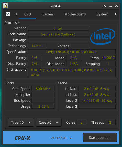 LIVA Z2V SFF PC | Intel Celeron N4000 @ 1.1GHz | 8GB DDR4 RAM | eMMC 32GB | Support 2.5" SATA HDD