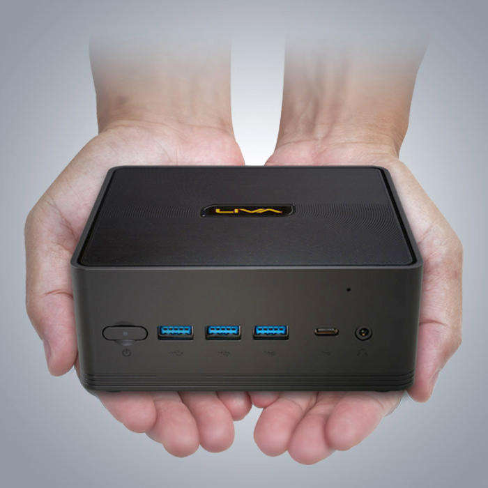 LIVA Z2V SFF PC | Intel Celeron N4000 @ 1.1GHz | 8GB DDR4 RAM | eMMC 32GB | Support 2.5" SATA HDD