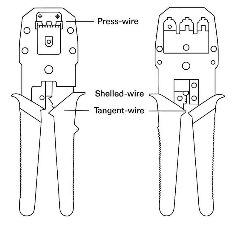 Network Crimp Tool for RJ45 RJ11 RJ12 Cable Crimping Cutter Stripper