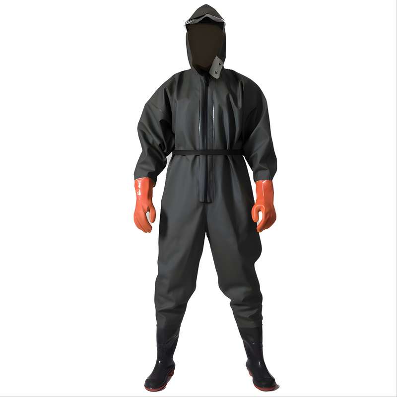 Full Body Waterproof Fishing Waders Boots One-Piece Suit - 2 XL