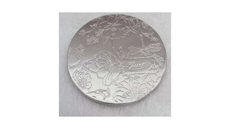 BRAND NEW  | Original, Authentic Flora by Gucci Garden Compact Two Sided Gucci Imprint Mirror Silver