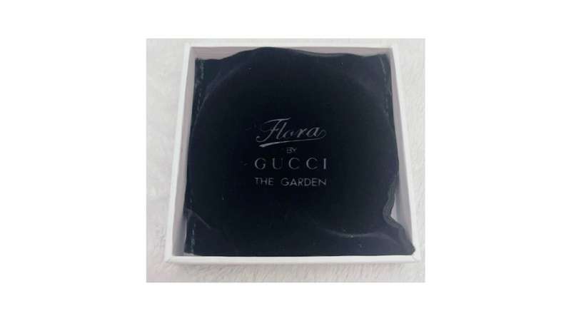 BRAND NEW  | Original, Authentic Flora by Gucci Garden Compact Two Sided Gucci Imprint Mirror Silver