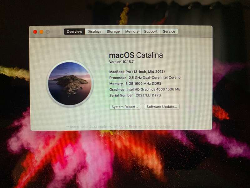 APPLE MACBOOK PRO MID 2012 | 1TB HARD DRIVE | 8GB RAM | INTEL i5 | MACOS CATALINA