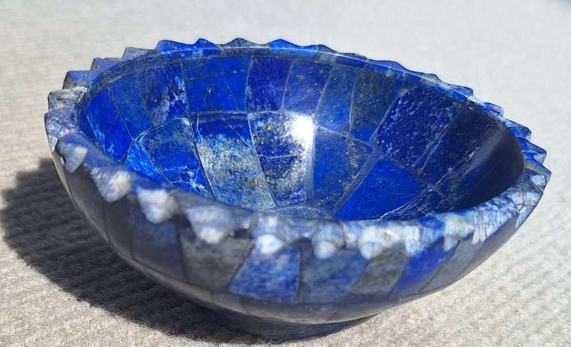 Solid oval Lapis Lazuli Bowl