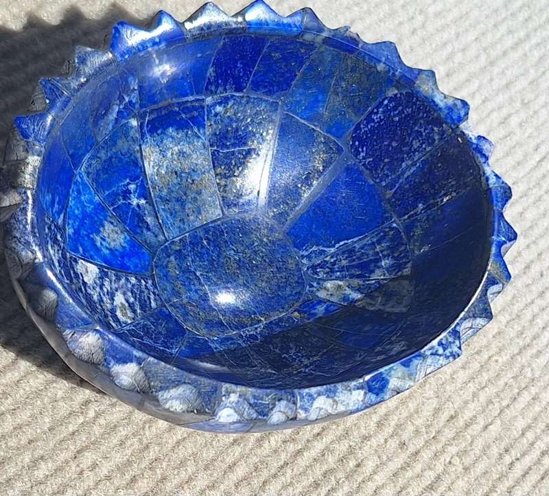 Solid oval Lapis Lazuli Bowl