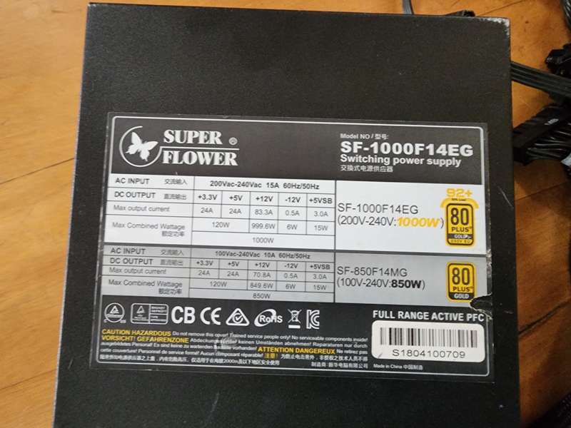 Corsair 1200W & Super Flower 1000W PSU