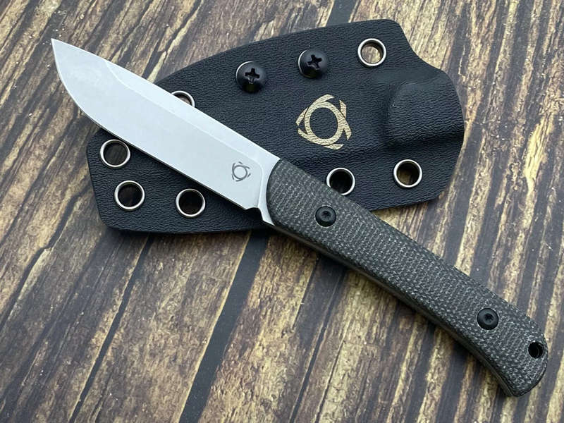 SixLeaf Fixed Knife CPM 3V Steel Micarta handle Belt Sheath EDC Knife SL-32