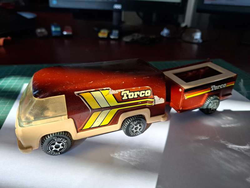 Vintage Torco Van with Trailer " Similar to Buddy L"
