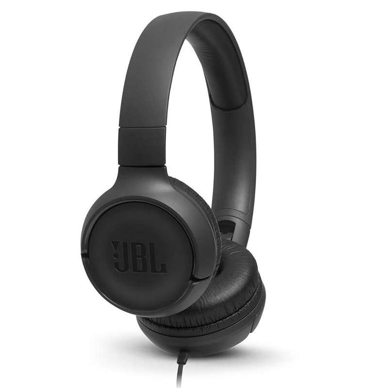 JBL Tune 500 WIRED On Ear Headphones with Mic (NO BLUETOOTH) - Black