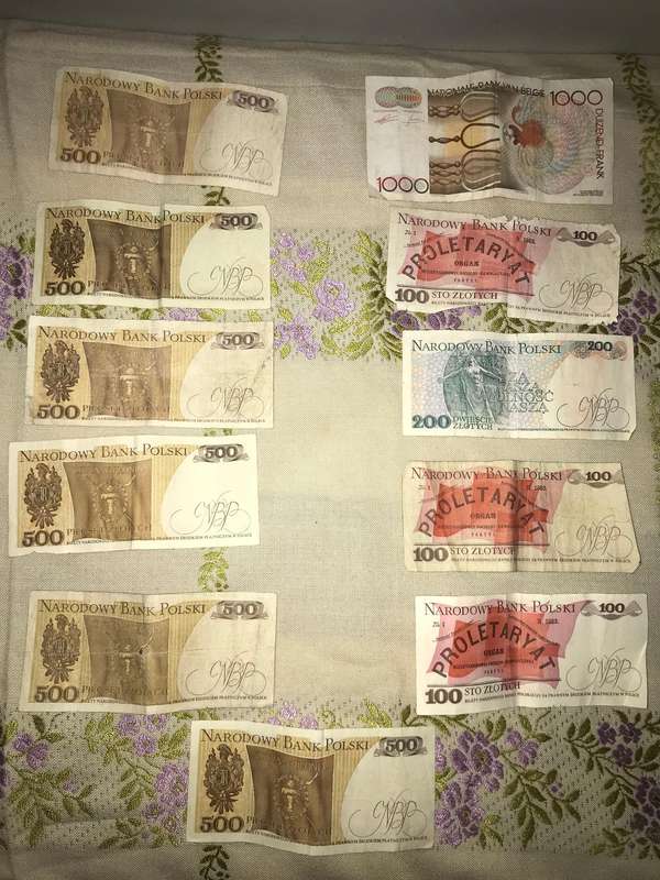 1982 - 1986 Polish Zloty (Valued at 4500 Zloty) (G+)