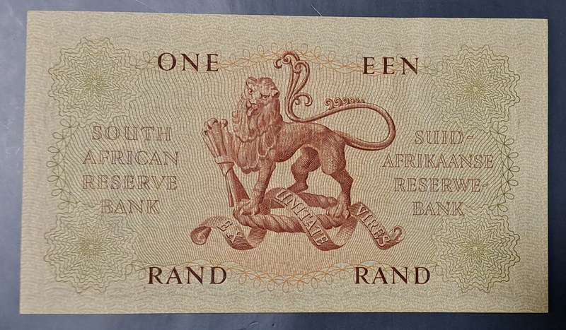 1961 One Rand MH de Kock A/19 685643 Lovely note