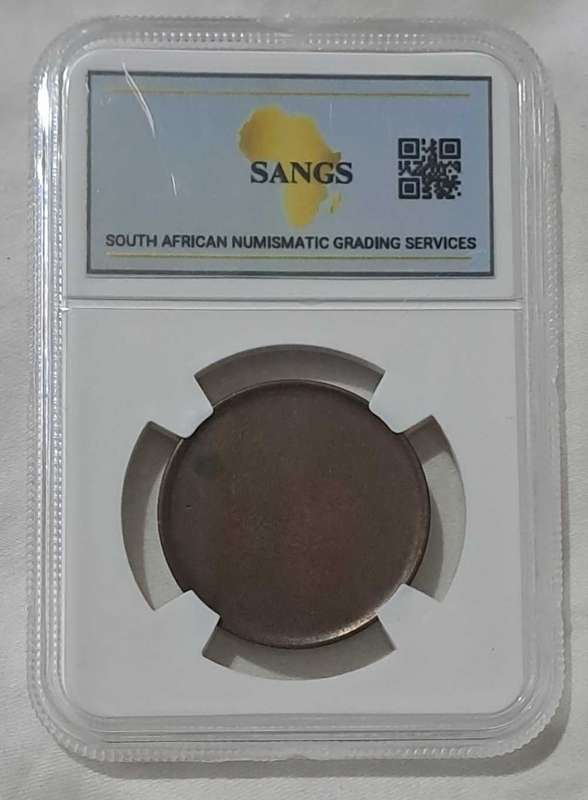 Genuine No Date(ND) 1900 ZAR Kruger Bronze Kaalpenny with Rim SANGS Graded