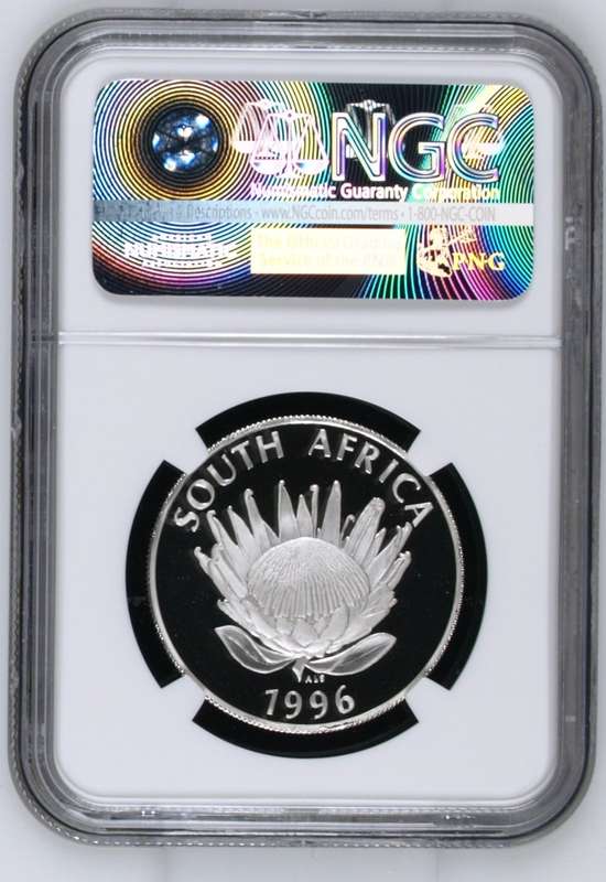 1996 Silver Protea South Africa S1R CONSTITUTION NGC PF 70 ULTRA CAMEO *TOP POP*