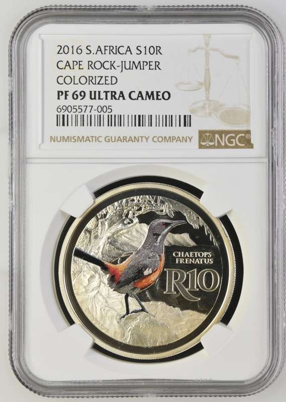 2016 Silver 1oz Proof S10R Cape Rock-Jumper Colorized NGC PF 69 Ultra Cameo