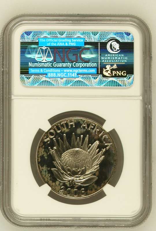2006 Silver Protea South Africa S1R Desmond Tut NGC UNC MS64