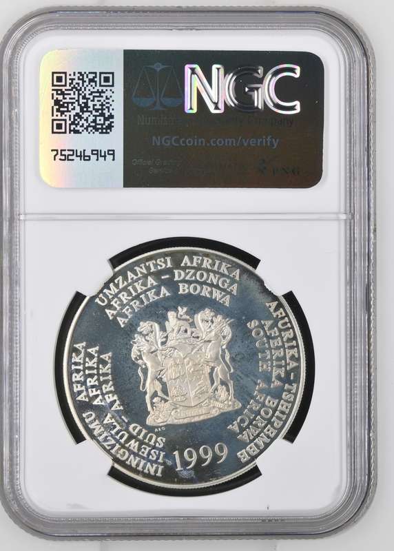 1999 S.Africa S2R Great White Shark NGC PF67 Ultra Cameo Silver Two Rand