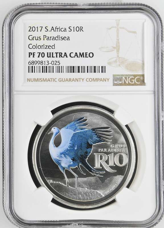 2017 S10R Grus Paradisea Colorized PF 70 Ultra Cameo TOP POP