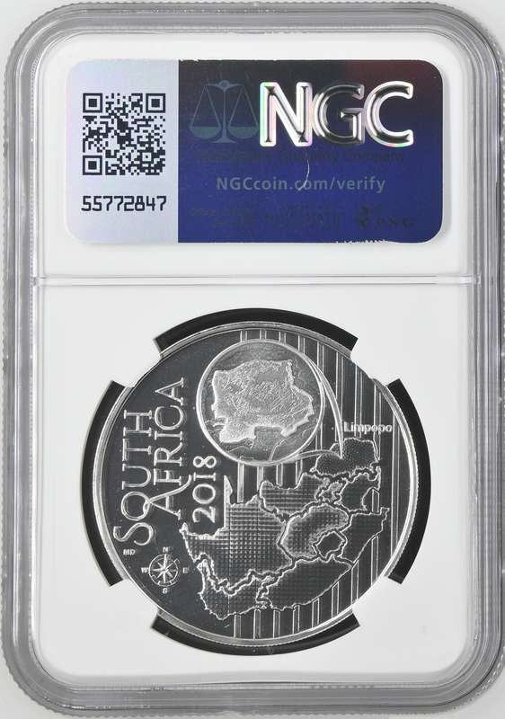2018 Silver S10R Pterocles Gutturalis Colorized NGC PF69 Ultra Cameo (Yellow Throated Sandgrouse)