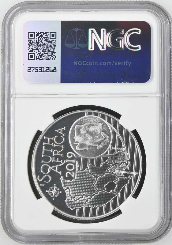 2019 Silver 1oz S10R Tauraco Porphyreolophus Colorized NGC PF69 Ultra Cameo (Purple-Crested Turaco)