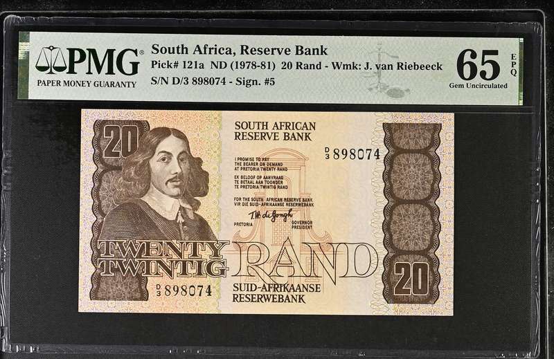 1979 Twenty Twintig Rand TW de Jongh PMG 65 Gem UNC EPQ D/3 898074