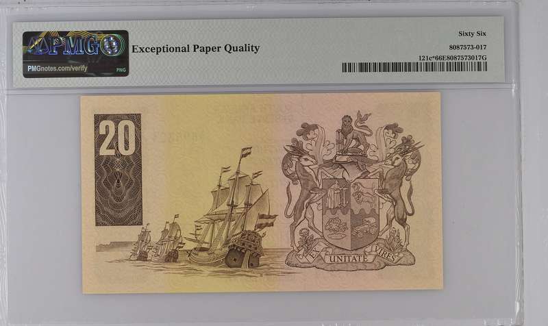 1981 Twenty Twintig Rand Replacement Consecutive Pair PMG 66 GPC de Kock GEM UNC EPQ Pick# 121c*