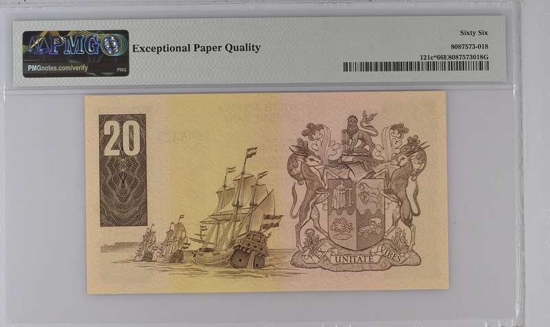 1981 Twenty Twintig Rand Replacement Consecutive Pair PMG 66 GPC de Kock GEM UNC EPQ Pick# 121c*